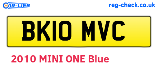 BK10MVC are the vehicle registration plates.