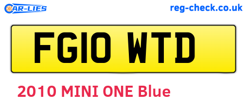 FG10WTD are the vehicle registration plates.