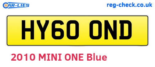 HY60OND are the vehicle registration plates.