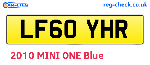LF60YHR are the vehicle registration plates.