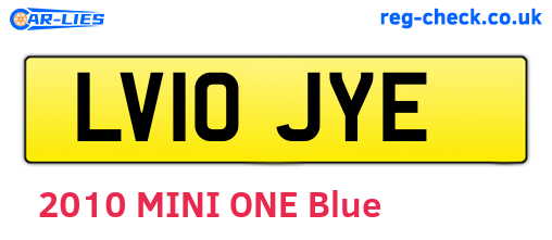 LV10JYE are the vehicle registration plates.