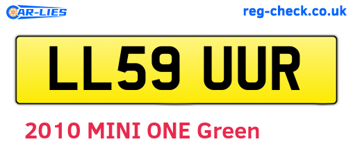 LL59UUR are the vehicle registration plates.