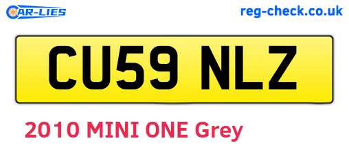 CU59NLZ are the vehicle registration plates.
