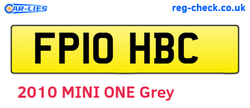 FP10HBC are the vehicle registration plates.
