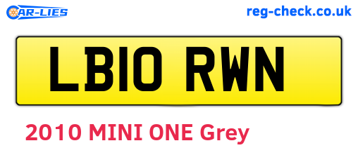 LB10RWN are the vehicle registration plates.