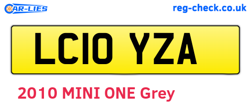 LC10YZA are the vehicle registration plates.