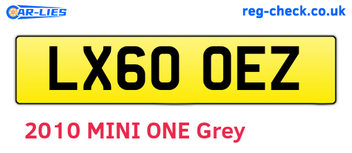 LX60OEZ are the vehicle registration plates.