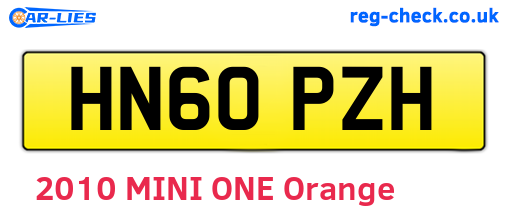 HN60PZH are the vehicle registration plates.
