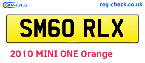 SM60RLX are the vehicle registration plates.