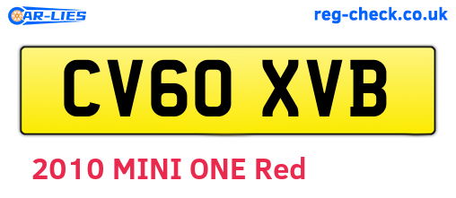 CV60XVB are the vehicle registration plates.