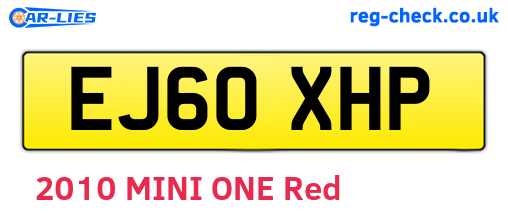 EJ60XHP are the vehicle registration plates.