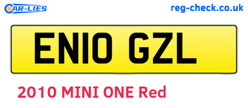 EN10GZL are the vehicle registration plates.