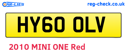 HY60OLV are the vehicle registration plates.