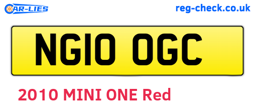 NG10OGC are the vehicle registration plates.