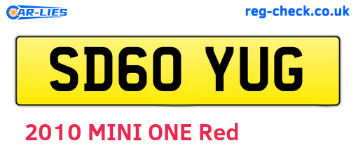 SD60YUG are the vehicle registration plates.