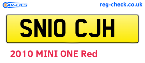 SN10CJH are the vehicle registration plates.