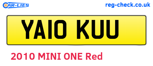 YA10KUU are the vehicle registration plates.