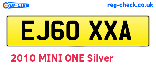 EJ60XXA are the vehicle registration plates.