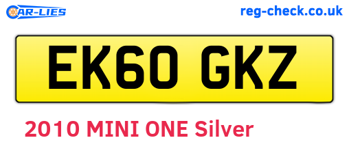EK60GKZ are the vehicle registration plates.