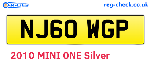 NJ60WGP are the vehicle registration plates.
