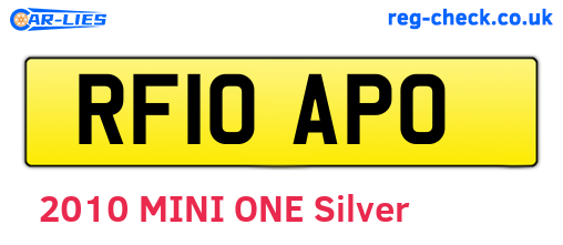 RF10APO are the vehicle registration plates.
