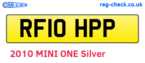 RF10HPP are the vehicle registration plates.