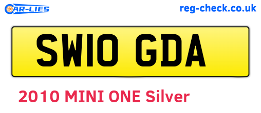 SW10GDA are the vehicle registration plates.