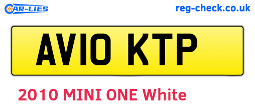 AV10KTP are the vehicle registration plates.