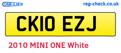 CK10EZJ are the vehicle registration plates.