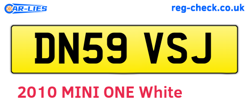 DN59VSJ are the vehicle registration plates.