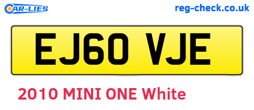 EJ60VJE are the vehicle registration plates.