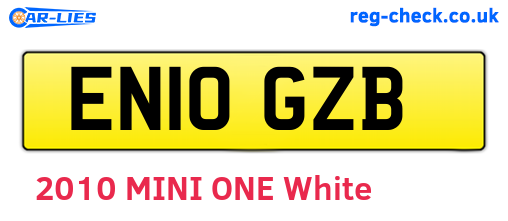 EN10GZB are the vehicle registration plates.