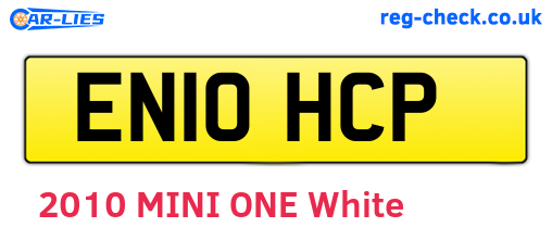EN10HCP are the vehicle registration plates.