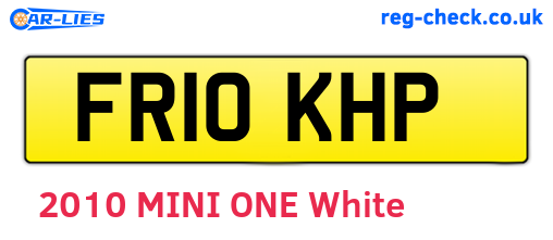 FR10KHP are the vehicle registration plates.