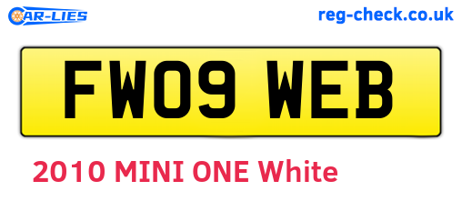 FW09WEB are the vehicle registration plates.