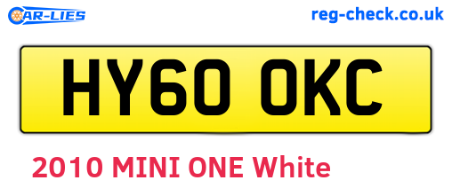 HY60OKC are the vehicle registration plates.
