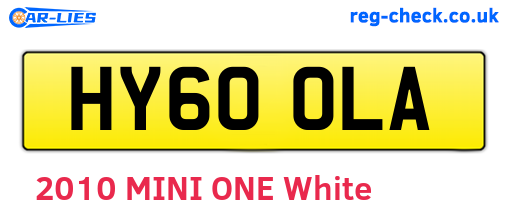 HY60OLA are the vehicle registration plates.