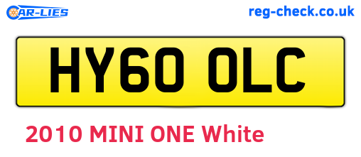 HY60OLC are the vehicle registration plates.