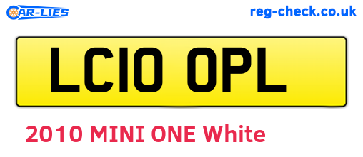 LC10OPL are the vehicle registration plates.
