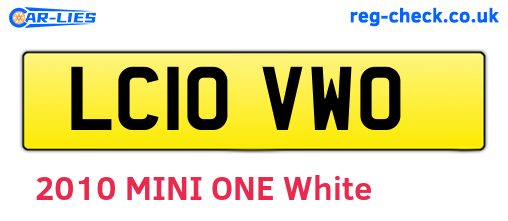 LC10VWO are the vehicle registration plates.
