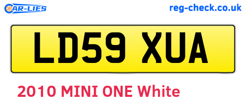 LD59XUA are the vehicle registration plates.