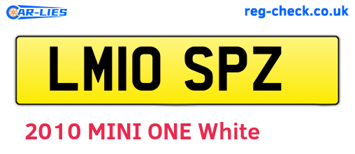 LM10SPZ are the vehicle registration plates.