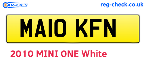 MA10KFN are the vehicle registration plates.