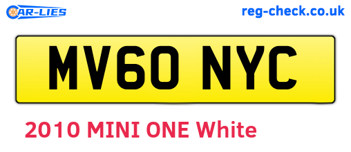 MV60NYC are the vehicle registration plates.