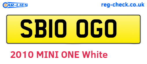 SB10OGO are the vehicle registration plates.