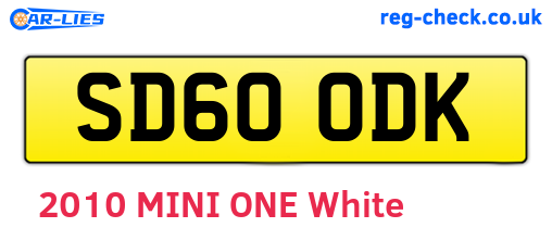 SD60ODK are the vehicle registration plates.