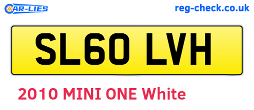SL60LVH are the vehicle registration plates.