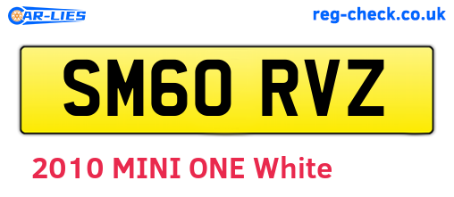 SM60RVZ are the vehicle registration plates.