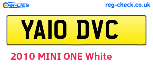 YA10DVC are the vehicle registration plates.