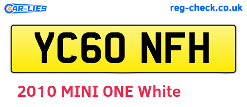 YC60NFH are the vehicle registration plates.